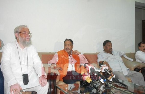 “CM Manik Sarkar has forgotten the ideologies of Marxism, growth of TMC can’t be stoppedâ€: TMC VP Mukul Roy held press meet “CM Manik Sarkar has forgotten the ideologies of Marxism, growth of TMC can’t be stoppedâ€: TMC VP Mukul Roy held press meet